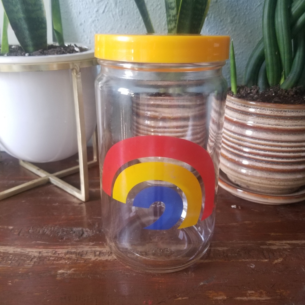 Vintage glass jar.